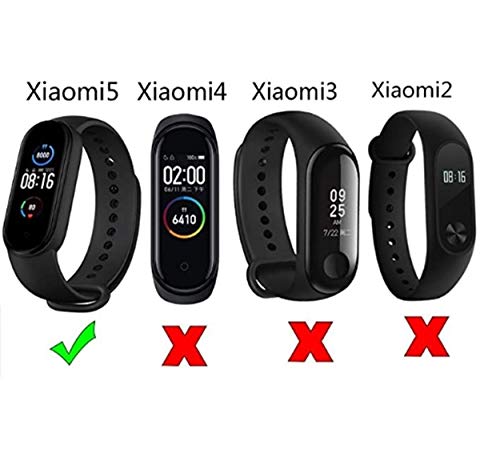 Image of WOW IMAGINE Replacement Strap Wristband for Mi Band 5 Smartwatch | Soft Silicone Matte Sport Wristband Accessory Flexible Bracelet Compatible with Xiaomi Mi Band 5 - Washington Blue