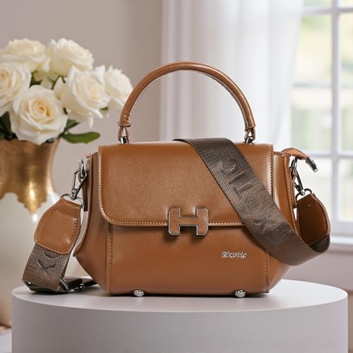 Image of EXOTIC Premium H-Lock Sling & Hand Bag for Women | PU Leather Crossbody with Magnetic Lock, Adjustable Strap & Top Handle | Ideal for Office, Travel & Daily Use