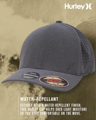 Image of Hurley Men's Baseball Cap - Sweat-Wicking Fitted Baseball Hats for Men (S-XL)