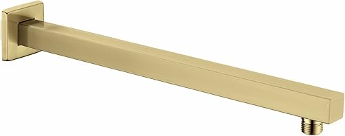 Miniatura 8 de Brazo de ducha cuadrado con brida, tubo de extensión de cabezal de ducha de acero inoxidable resistente, montado en la pared, brazo extensor de 16