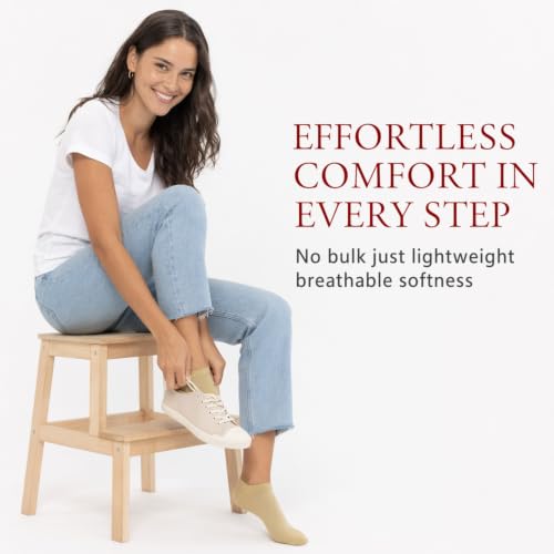 Image of BAMBOOVEN Ankle Socks for Women Thin Bamboo Rayon Low Cut Socks 3 /6 /8 /12 P