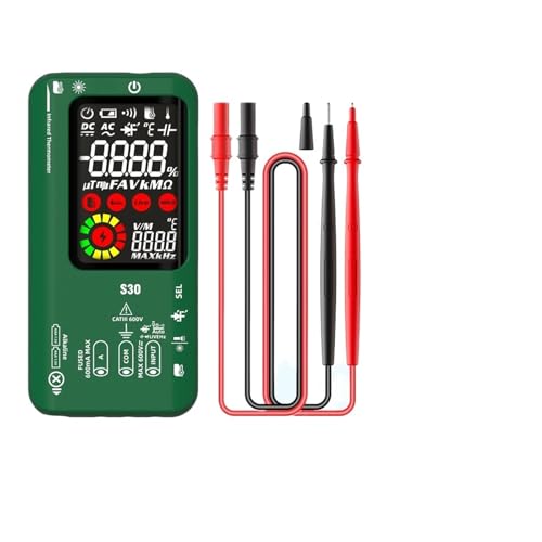 fW^}`[^[ ԊOx 15V _CI[h LED eX^[ True RMS 9999 DC AC d [d }`e[^[ DMM