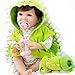 Aori Reborn Baby Doll 22 Inch Realistic Laughing Boy Dolls Look and Feel Real with Green Dinosaur Outfits and Doll Accessories