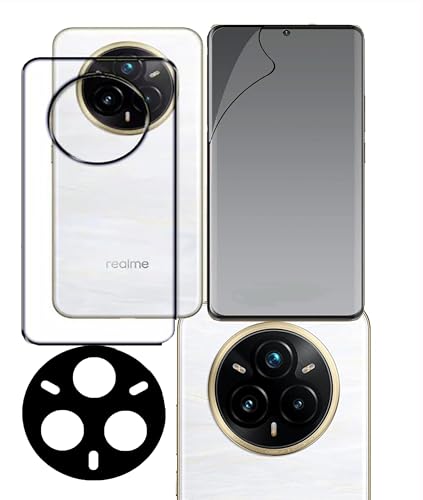 Image of FabeKee Tempered Glass Screen Protector Compatible for | Front And Back Screen Guard With camera lens protector 3 in 1 (realme 14 pro plus, 3in1 matte)