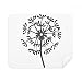 Flower Outline Dandelion Cleaning Cloth Screen Cleaner 2pcs Suede Fabric