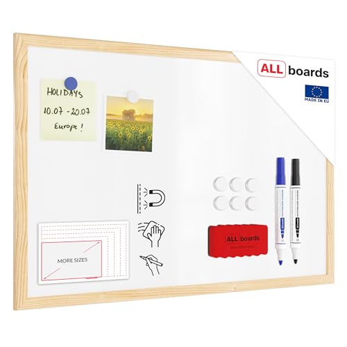 Pronomic Whiteboard 60x90 Cm – Magnetisch, Drehbar & Mobil Mit Rollen