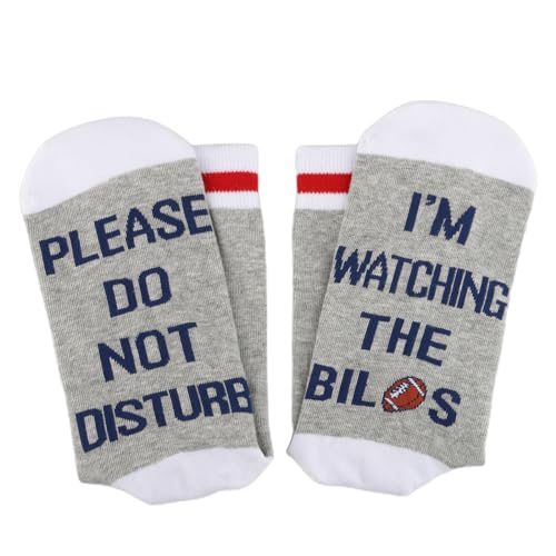 TSOTMO 2 Pairs Us Football Socks Please Do Not Disturb I’m Watching The B Socks Gift For Football Fans3