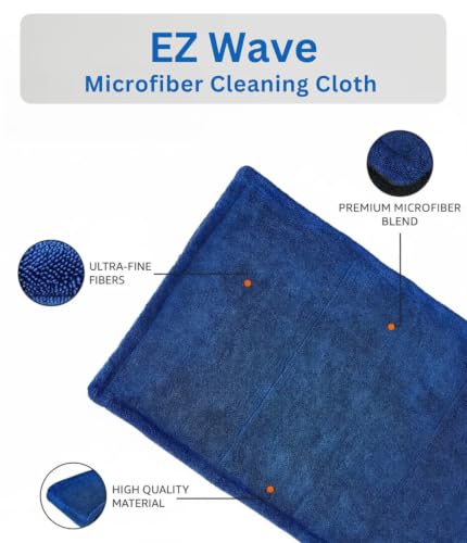 Image of 5 in 1 Combo EZ Wave Car Duster Kit with 2 Pcs Interior Car Cleaning Detailing Tool, 1200GSM Microfiber Cloth, Handing Air Fresher (Combo - 5 Pack)