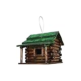 Holz Log Cabin Vogelhaus River\'s Edge Wood Log Cabin Birdhouse