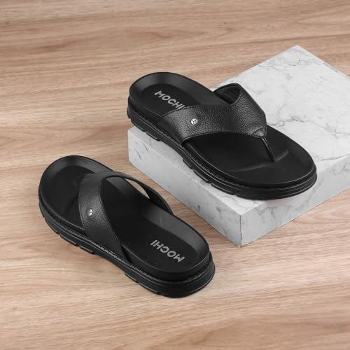 Image of Mochi Men Faux Leather Thong Chappal