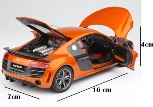 Image of Audi R8 Car Toy 1:32 Scale Alloy Die-Cast Pull Back Toy Vehicle with Lights, Engine Sounds & Openable Doors - Metal Sports Car Model for Boys, Kids & Collectors (Color As Per Stock)