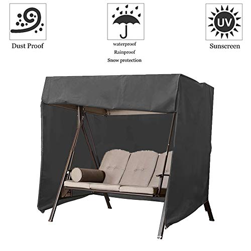 HYCZW Funda para Balancín De Jardín, Cubierta De Columpio para Exterior Impermeable Protectora para 2 Y 3 Plazas Columpio Protección contra La Nieve Transpirable Funda para Muebles,223x152x183cm