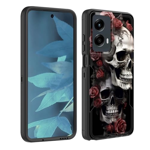 Coque Moto G Stylus 5G 2024 en silicone antichoc motif tête de mort