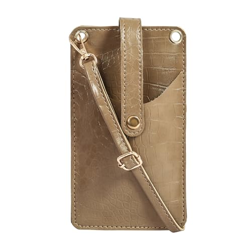 Image of Bagsy Malone Women's Small Cross-Body Phone Bag Stylish Vegan Leather Mobile Cell Phone Holder Pocket Purse Wallet Sling Bag Mini Shoulder Bags