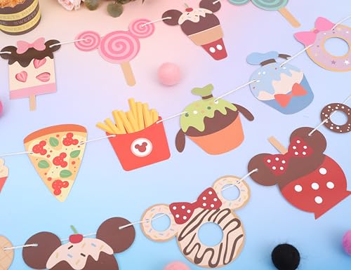 Cartoon Mouse Head Theme Banner - Mouse Garland, Cartoon Birthday Banner for birthday party decorations, room decorations, welcome baby party, classroom decorations - Image 8