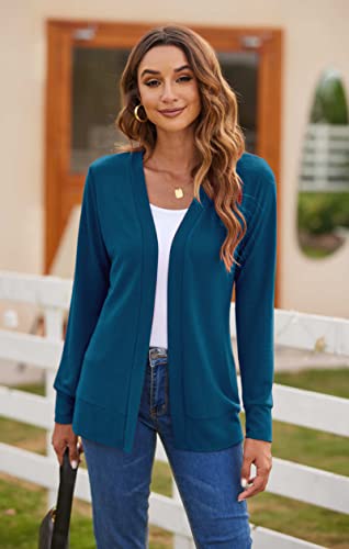Image of Hount Womens Long Sleeve Open Front Knit Cardigans Casual Comfy Lightweight Cardigan Sweater