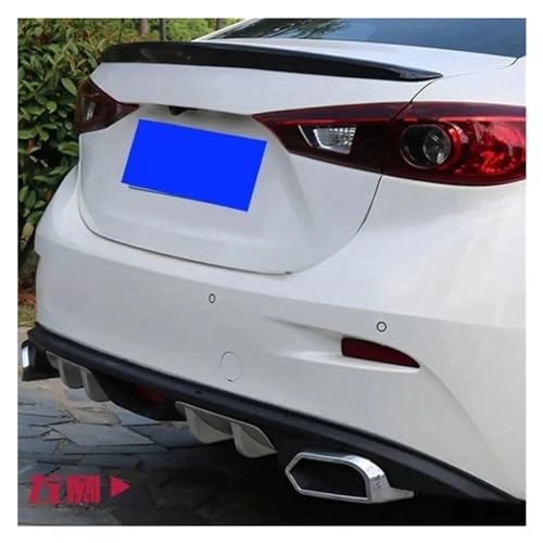 Difusor de parachoques trasero para Mazda 3 Axela 2014-2017 en plastico ABS negro 4
