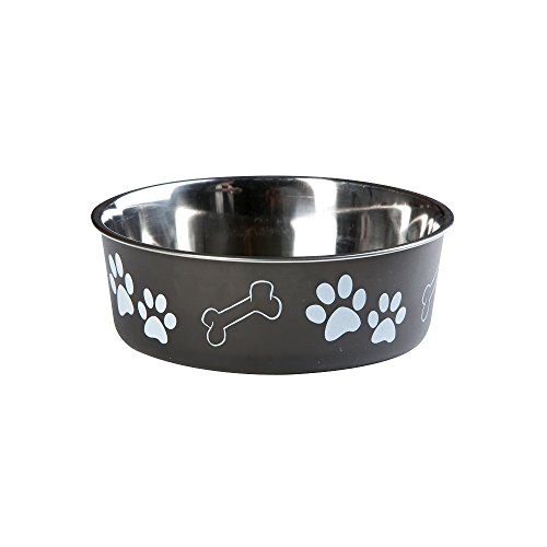 FLAMINGO Edelstahlnapf BELLA schwarz XXL 23cm für Hunde und Katzen
