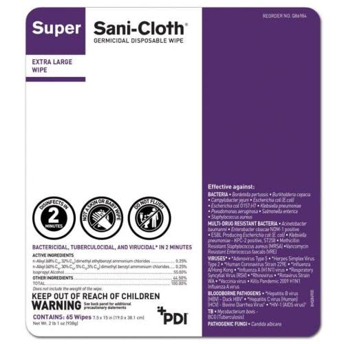 Super-Sani-Cloth-Germicidal-Disposable-Wipe-Fast-2-Minute-Contact-Time-Great-for-High-Touch-Surfaces-and-Devices-Large-Canister-6-in-x-675-in