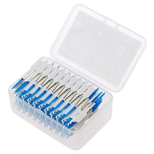 150 Pieces Dual-Use Interdental Brushes Soft Silicone Dental Picks Toothpicks for Cleaning Orthodontic Toothbrush Clean Tool