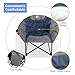Northroad Folding Compact Camping Moon Chair, Outdoor Padded Saucer Round Chair w/Cup Holder Supports up to 300 lbs for Beach Hiking Fishing Picnic Lawn,Blue