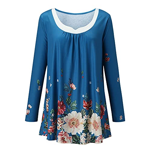 Briskorry Damestrui met bloemenprint, tweedelig, elegant, casual, vintage, elegant, casual, T-shirt, vrije tijd, losse jumper, shirt - Image 5