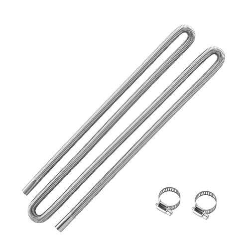 VEVOR Abgasrohr Standheizung flexibler Abgasschlauch 300 cm für Auto-Dieselheizung mit 2 Klemmen, Edelstahl Auspuffrohr mit Φ 25 mm Querschnitt für 2 kW / 5 kW / 8 kW Dieselheizungen Lufterhitzer