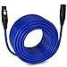 LyxPro 200 Feet XLR Microphone Cable Balanced Male to Female 3 Pin Mic Cord for Powered Speakers Audio Interface Professional Pro Audio Performance and Recording Devices - Blue