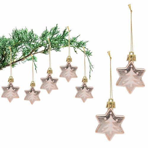 HERZONE 10pcs Stern Anhänger Weihnachten Deko weihnachtsnhänger...