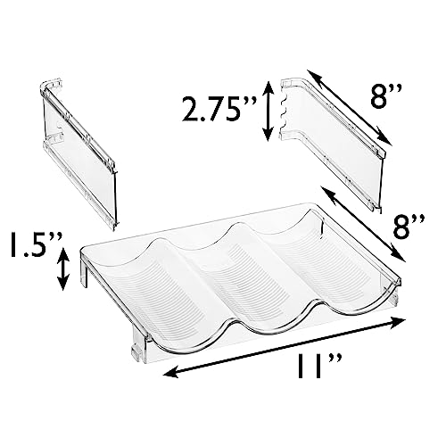 ClearSpace Water Bottle Organizer for Cabinet – Stackable Water Bottle Holder for Cabinet or Wine Rack for Home Organization Storage – Drink Organizer for Fridge, Kitchen Organization, 4 Pack