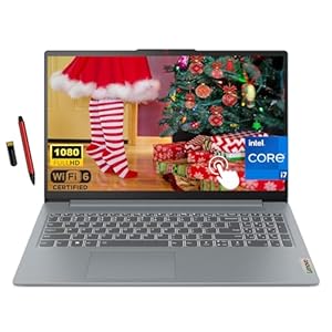 Lenovo IdeaPad Slim 3i – Laptop con pantalla táctil FHD de 15.6 pulgadas, Intel 10-Core i7-1355U de 13ª generación, 16 GB LPDDR5 RAM, SSD de 1 TB, gráficos Intel Iris Xe, teclado retroiluminado, Wi-Fi