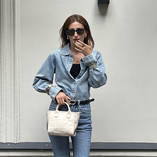 Image of Lee Small Tote Bag for Women, Crossbody Purse with Adjustable Strap, Women's Mini Shoulder Handbags for Travel, Work