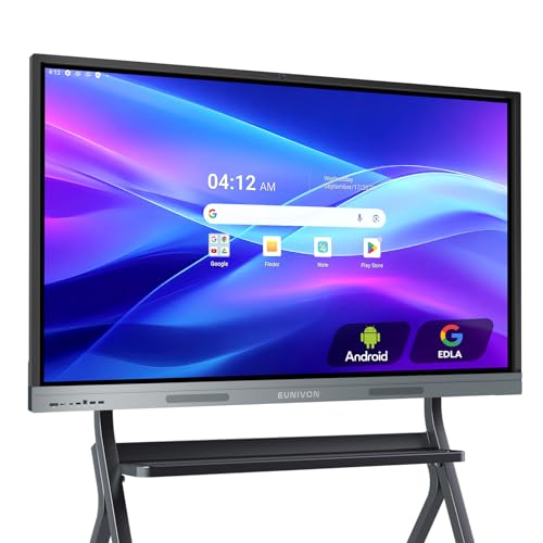 Image of Smart Board 55 inch 4K Interactive Whiteboard Google EDLA-Certified for Classroom Office Home School, OTA Software Updates 8GB RAM + 128GB Storage