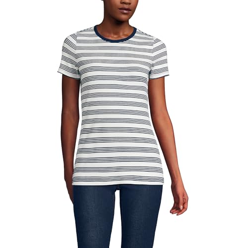 Image of Lands' End Women's Cotton Rib Knit T-Shirt