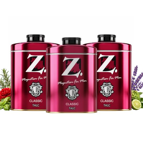 Image of Z Magnetism Classic Deodorizing Talcum Powder for Men (200g) | Signature Woody & Musky Fragrance | Fights Body Odor & Ensures Long Lasting Freshness | Suitable for All Skin Types 200x3 (Pack of 3)