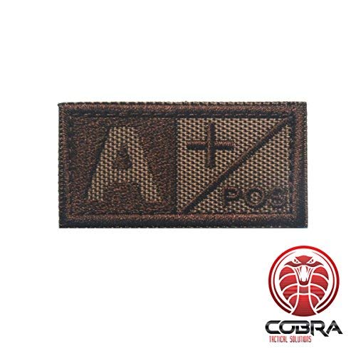 Cobra Tactical Solutions Tipo Sangre  POS Parche Bordado Táctico Moral Militar con Cinta