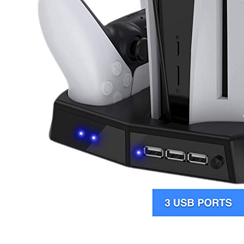 image for Zadii Vertical Stand with Cooling Fan Compatible with PS5, Playstation