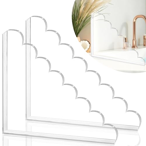 GUBEARE 2 Pack Shower Splash Guard 9.25'' x 9.25'' Large Bathtub Splash Guards Self-Adhesive...