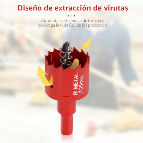 Miniatura 3 de Flintronic Sierra De Corona Bimetálica, 13pcs Ø18-75mm Sierra De Corona, Broca Perforadora Para Madera Y Metal, Con Adaptador Y Broca Piloto, Para Aluminio, Aluminio, Hierro, Tubo De Plástico