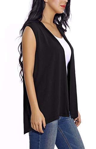 Exchic Women'S Sleeveless Open Front Cardigan Vest Lightweight Cool Coat thumb #4