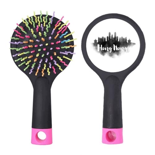 Brosse à cheveux démêlante à coussin d'air motif peinture encre Hong Kong