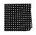100% Woven Silk Black and White Hot Dots Pocket Square