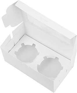 Mikinona 10pcs Box Egg Tart Small Paper Cups Clear Cookie Boxes Clear Container with Lid Containers with Lids