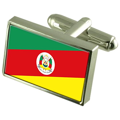 Gemelos de Rio Grande do Sul para camisa de caballero que incluyen estuche de recuerdo
