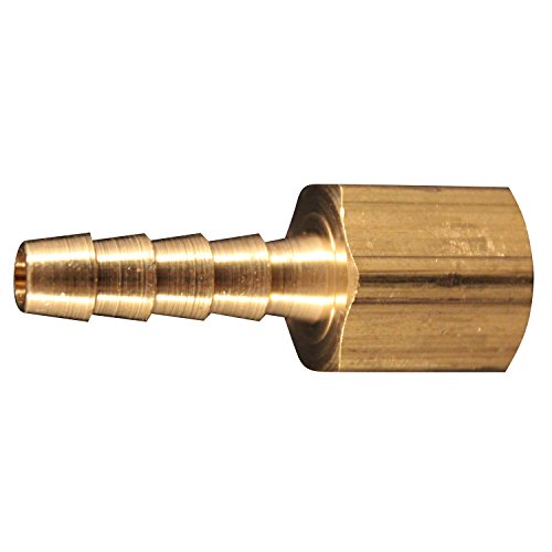 Image of Milton S-605 1 /4 inch FNPT 1 /4 inch ID Brass Hose End Fitting - Pack of 2