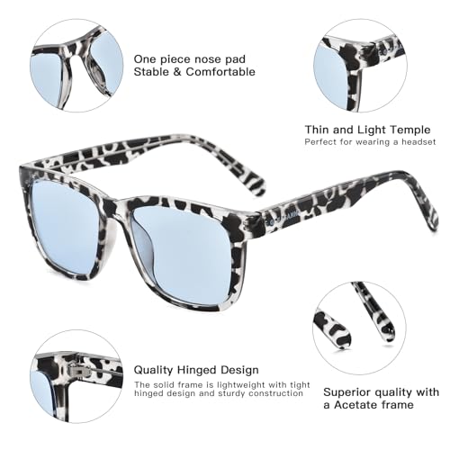 Image of 99.9% Blue Light Blocking Glasses For Men Women Anti-Fatigue Computer Gaming Sleep Glasses Reduce Eye Strain