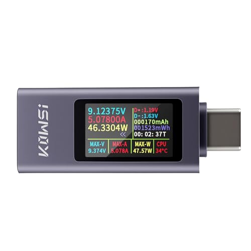 Image of USB C Tester Power Meter 4-30V 0-12A Type-C PD Digital Multimeter Voltage Current Tester Meter Power Bank Capacity Detector for USB Cable Charger