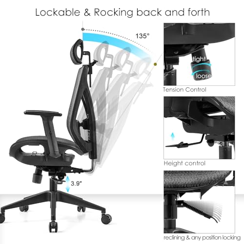CADEIRA PARA ESCRITÓRIO EM TELA MESH - MK-909