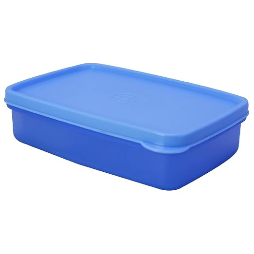 Bon Bon Big Lunch Box for Kids, Office Men & Women, Box with Compartments, PP Food Grade, Microwave Safe, Reusable Lunch Box, Leak Proof, 1 Pc of 1100 ml, Blue Color