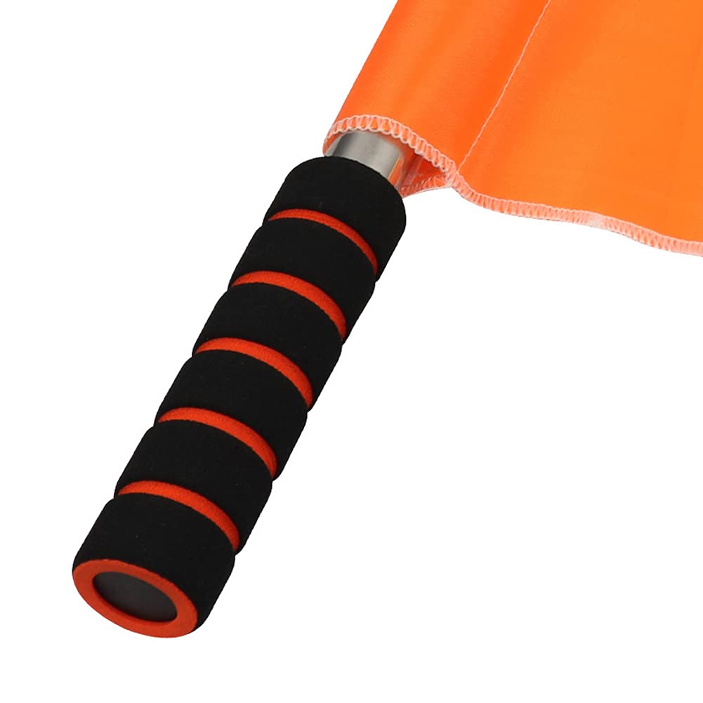 QOTSTEOS 2pcs Football Referee Flag, High Visibility Linesman Hand Flag with Storage Bag - Image 4